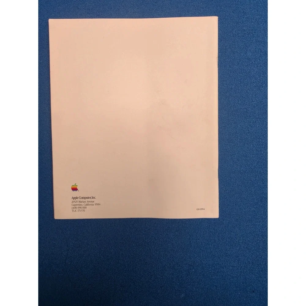 Apple Macintosh 800K External Drive Manual Vintage OS Excellent Rainbow Logo